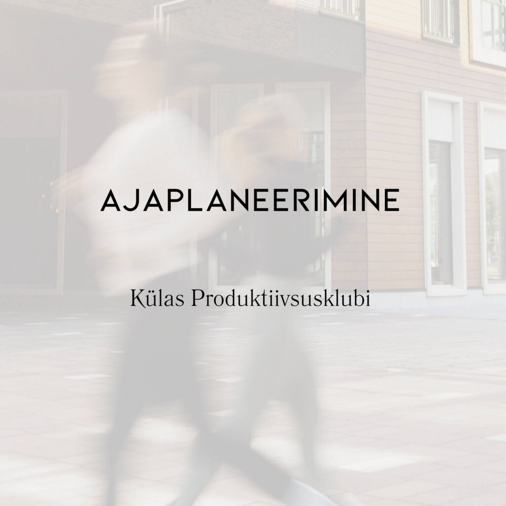 Ajaplaneerimise koolitus Ssmafitis